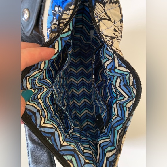 Vera Bradley Emily Satchel Purse Blue Bayou - Picture 6 of 10